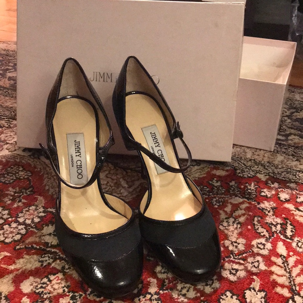 NWIB Authentic Jimmy Choo Black Mary Jane Heels